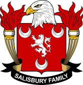 Coat of arms used by the Salisbury family in the United States of America