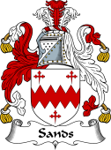 English Coat of Arms for Sandes or Sandys or Sands