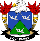 Coat of arms used by the Dove family in the United States of America