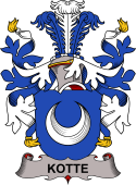 Coat of arms used by the Danish family Kotte