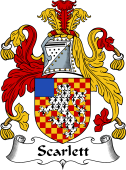 English Coat of Arms for the family Scarlett