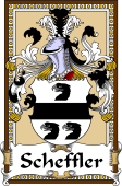 German Coat of Arms Wappen Bookplate  for Scheffler