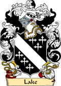 English or Welsh Family Coat of Arms (v.23) for Lake (Somersetshire, Yorkshire, Middlesex)