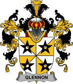 Irish Family Coat of Arms (v.25b) Glennon or Glenane