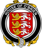 Irish Coat of Arms Badge for the O'BRIEN family