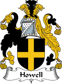 English Coat of Arms for the family Howell or Hovell
