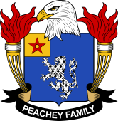 Coat of arms used by the Peachey family in the United States of America