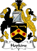 English Coat of Arms for the family Hopkins