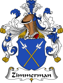 German Wappen Coat of Arms for Zimmerman
