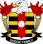 Coat of arms used by the Dodge family in the United States of America