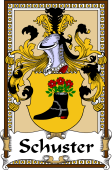 German Coat of Arms Wappen Bookplate  for Schuster