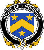 Irish Coat of Arms Badge for the O'MONOHAN family