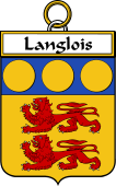 French Coat of Arms Badge for Langlois