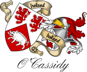 Sept (Clan) Coat of Arms from Ireland for O'Cassidy