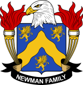 Coat of arms used by the Newman family in the United States of America