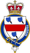 British Garter Coat of Arms for Parkin (England)