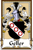German Coat of Arms Wappen Bookplate  for Geller