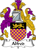 English Coat of Arms for the family Alfred