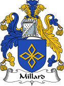 English Coat of Arms for the family Millard or Meler