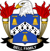Coat of arms used by the Bell family in the United States of America