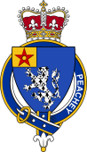 Families of Britain Coat of Arms Badge for: Peachey (England)