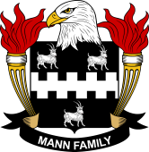 Coat of arms used by the Mann family in the United States of America