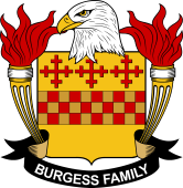 Coat of arms used by the Burgess family in the United States of America