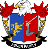 Coat of arms used by the Sener family in the United States of America
