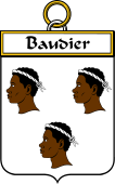 French Coat of Arms Badge for Baudier
