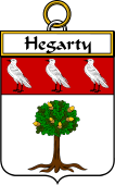 Irish Badge for Hegarty or O'Hagarty