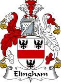 English Coat of Arms for the family Elingham