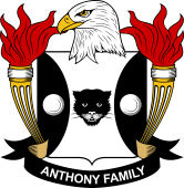 Coat of arms used by the Anthony family in the United States of America