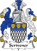English Coat of Arms for the family Scrivener
