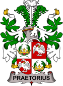 Coat of arms used by the Danish family Praetorius
