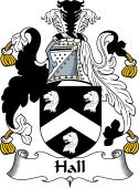 English Coat of Arms for the family Hall