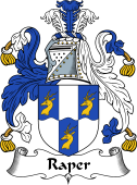 English Coat of Arms for the family Raper
