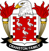Coat of arms used by the Cranston family in the United States of America