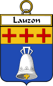 French Coat of Arms Badge for Lauzon
