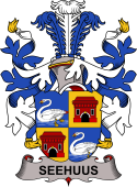 Coat of arms used by the Danish family Seehuus or Svanenhielm