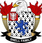 Coat of arms used by the Snell family in the United States of America