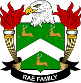 Coat of arms used by the Rae family in the United States of America