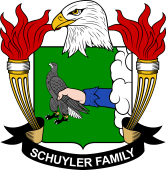 Coat of arms used by the Schuyler family in the United States of America