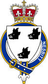 Families of Britain Coat of Arms Badge for: Nesbitt or Nisbet (Scotland)