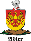 German shield on a mount for Adler