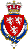 British Garter Coat of Arms for Ross (Scotland)