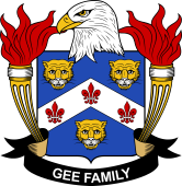 Coat of arms used by the Gee family in the United States of America