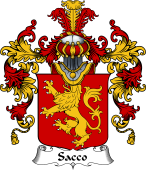 Italian Family Coat of Arms (v.25b) Sacco