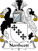 English Coat of Arms for the family Northcote or Northcott