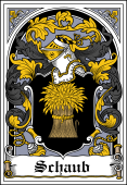 German Wappen Coat of Arms Bookplate for Schaub