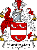 English Coat of Arms for the family Huntingdon or Huntington